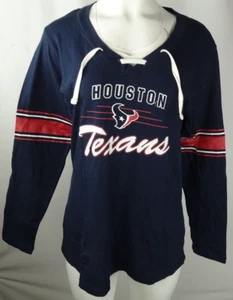 Camiseta con cordones para mujer Houston Texans NFL Team Apparel - Imagen 1 de 6