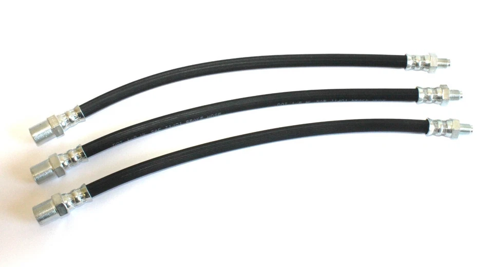 JUEGO DE COCHE DE 3 MANGUERAS DE FRENO FLEXIBLES HUMBER HAWK MK6 Y 6A 1954-1957 Foto 1 de 1