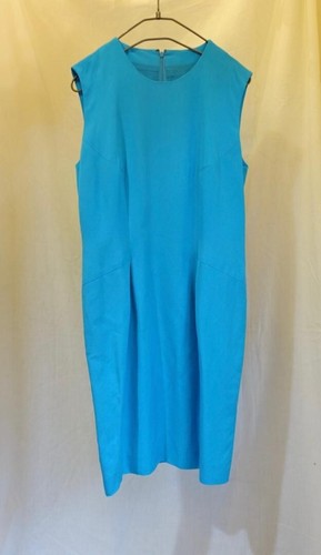 Christian Dior abito aderente donna taglia 9 blu rayon MDL6E8700