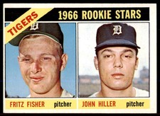 1966 Topps Tigers Rookies - Fritz Fisher/John Hiller   VG-EX RC Detroit Tigers