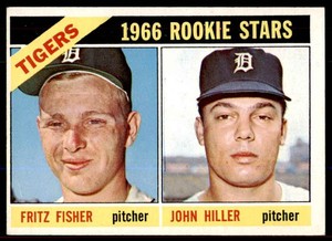 1966 Topps Tigers Rookies - Fritz Fisher/John Hiller   VG-EX RC Detroit Tigers