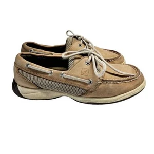 Zapatos de barco Sperry Top-Sider para mujer 6M Intrepid 2 cuero tostado 9774829 sin cordones - Imagen 1 de 10