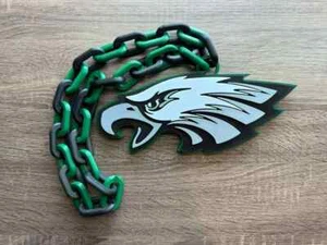 Philadelphia Eagles Oversized Anhänger Kette Halskette - Bold NFL Fan Gear - Bild 1 von 2
