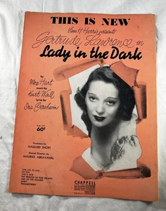 Vintage Noten 1941 This Is New Lady in The Dark Gertrude Lawrence - Bild 1 von 2