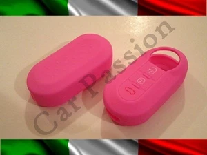 Coquille Clé Cover Lancia Silicone Y Ypsilon Delta Musa Rose Clé Shell - Picture 1 of 1