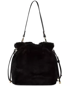 INC INTERNATIONAL CONCEPTS Binxee Faux Fur Bucket Bag Purse Handbag - Picture 1 of 6