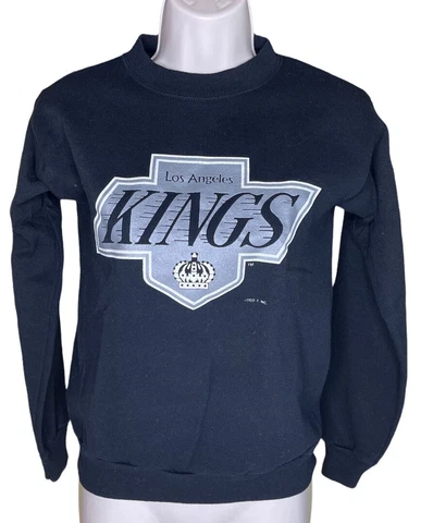 VTG Youth Kids Tultex Logo 7 Los Angeles Kings Crewneck Sweatshirt Size Large Cover