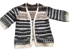 ZARA--Strickjacke--braun beige--BOHO--Ethno--Gr.XS/M---- - Bild 1 von 8