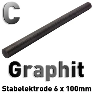 2 x Graphit-Stab-Anode Elektrode (10 cm x 6 mm) für Stiftgalvanik Tampongalvanik - Bild 1 von 2