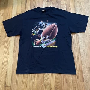 Vintage Pittsburgh Steelers T-Shirt Size XL Big Football Graphic NFL Football - Picture 1 of 4