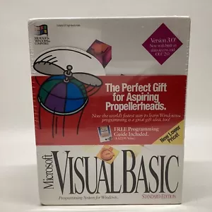 Microsoft Visual Basic Standard edition version 3.0 SEALED vintage software - Picture 1 of 5