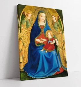 VIRGIN OF THE POMEGRANATE BY FRA ANGELICO -DEEP FRAMED CANVAS WALL ART PRINT - Picture 1 of 2