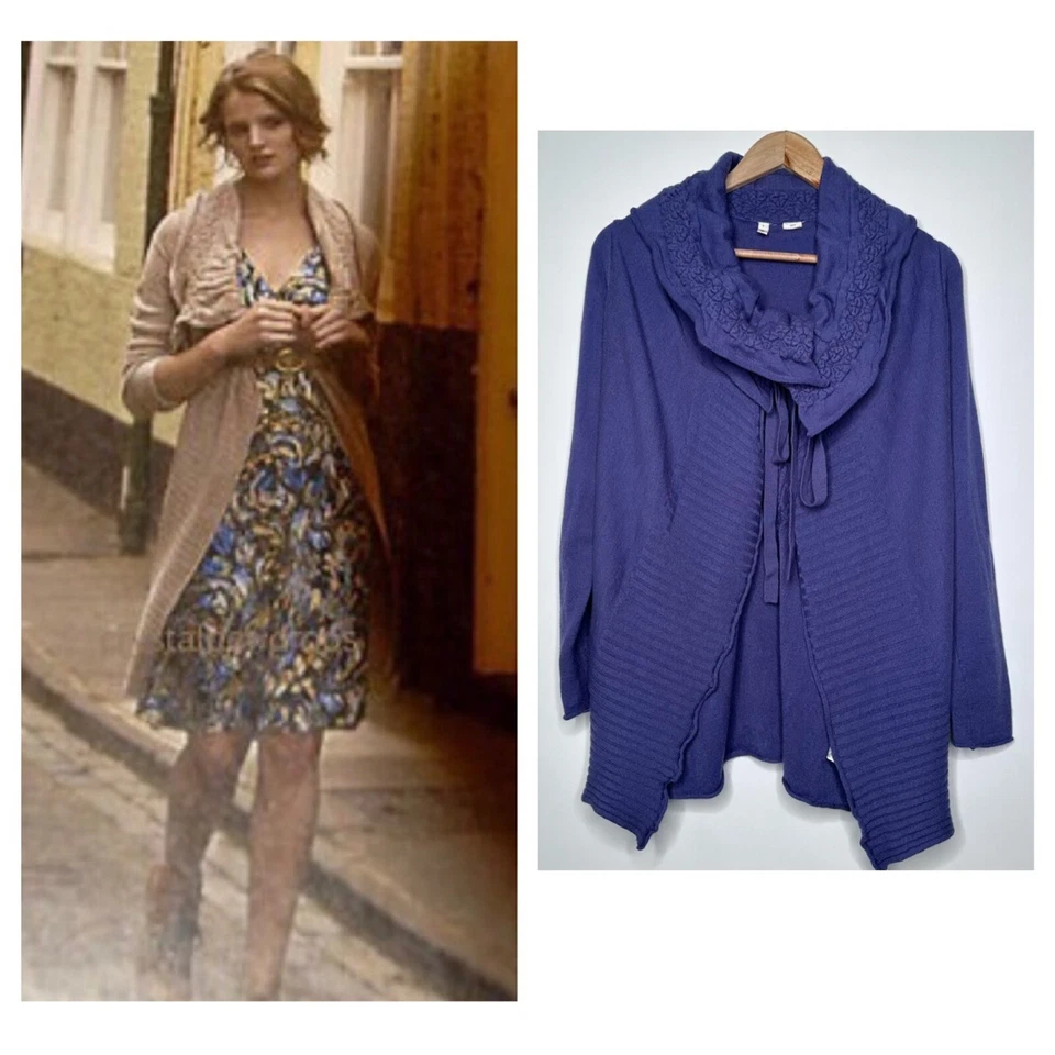 Cárdigan Suéter MOTH Anthropologie Púrpura Ha’ Penny Lana Talla XS Foto 1 de 4