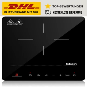 Induktionskochfeld 1 Platte Schwarz – 2100W, Timer, Kindersicherung - Bild 1 von 10