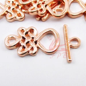 Celtic Knot Toggle Clasp Sets - 1/2/5 Copper Jewelry Making 23mm Findings F9188 - Picture 1 of 2