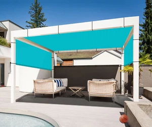 3-9ft Waterproof Pergola Shade Cover Replacement Canopy Cover w/ Rod Turquoise - Picture 1 of 7