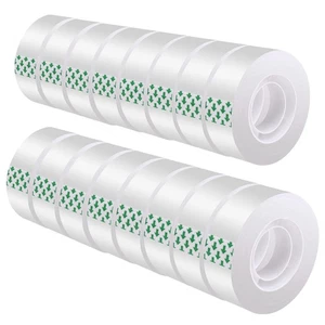 Clear Tape 16 Rolls - Transparent Gift Wrapping Tape Refills, Premium Adhesiv... - Picture 1 of 7
