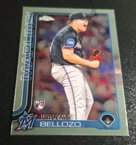 2025 TOPPS CHROME ROOKIE CARD #122 VALENTE BELLOZO RC MIAMI MARLINS NRMT-MT!!!! - Picture 1 of 2