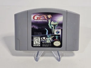Nintendo 64 N64 Gex 3 Cubierta Profunda Gecko Videojuego Probado - Imagen 1 de 5
