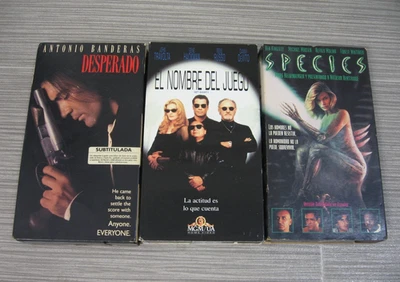 SPANISH SUBTITLE VHS LOT - DESPERADO, GET SHORTY, SPECIES - ESPANOL SUBTITULADA Foto 1 de 3