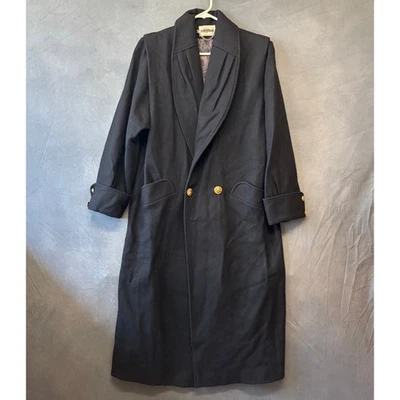 Abrigo de Lana Donnybrook Vintage Doble Pecho Largo Para Mujer Hecho en EE. UU. Trench Foto 1 de 4