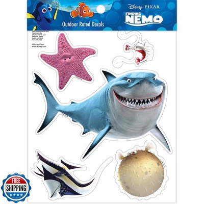 Calcomanías Disney Finding Nemo - Juego de 5 Bruce Gill Bloat Peach Jacques Vinyl St Foto 1 de 4