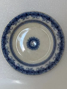 Antique J&G Meakin Chaplet teal blue & white 9" plate England - Picture 1 of 4