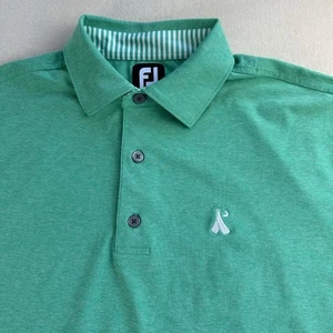 FootJoy FJ Golf Polo Shirt Mens Medium Green Performance Winchester Golf Club MA - Picture 1 of 20