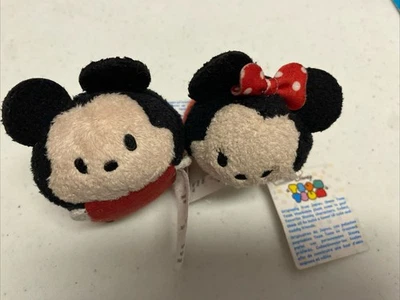 Lot Of 2 Disney Mickey & Minnie Mouse Tsum Tsum Plush Mini NWT - Image 1 of 3