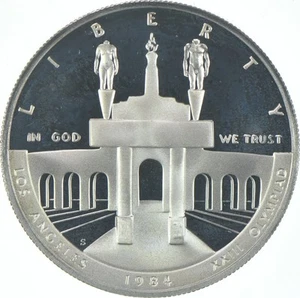 1984-S Proof LA Olympics Commemorative Silver Dollar $1 *4339 - Picture 1 of 3