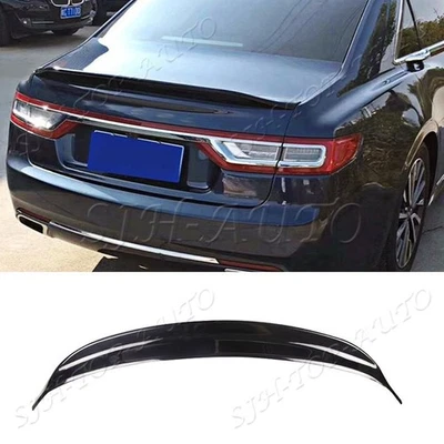 For 17-2021 Lincoln Continental ABS Gloss Black Rear Spoiler Tail Trunk Lip Wing - Image 1 of 4