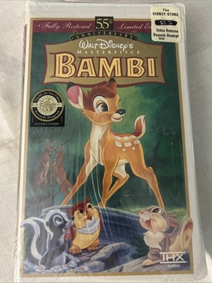 Bambi Clamshell VHS Walt Disney's 55th Anniversary Masterpiece Collection - Image 1 of 2