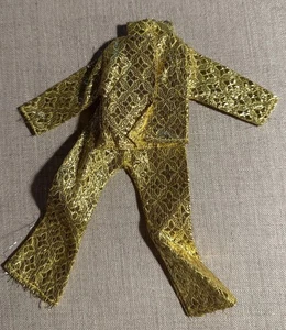 Vintage Barbie Clone Metallic Gold Top & Pants Outfit - Picture 1 of 8