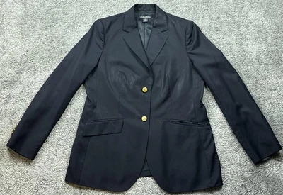 Blazer Brooks Brothers feminino 14 lã 2 botões brasão dourado jaqueta clássica - Imagem 1 de 4