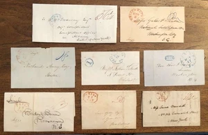 E4852: (8) 1810's-40's Philadelphia, Pa Stampless Covers; READ!! - Picture 1 of 3