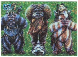 2024 Topps Chrome Star Wars Galaxy Ewok No Evil #97 Mini Diamond Refractor Card - Picture 1 of 3