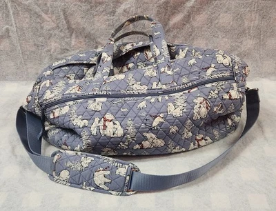 Bolsa de viaje grande Vera Bradley en Beary Merry Cool Blue vacaciones  Foto 1 de 4