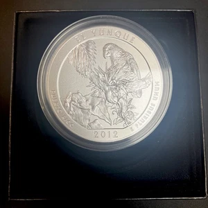 America The Beautiful 2012 El Yunque Puerto Rico5oz Silver Coin With Box&COA #15 - Picture 1 of 4