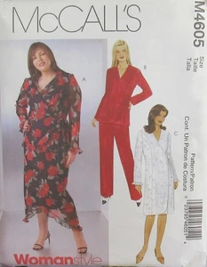 McCalls 4605 Plus Size Womens 18W-24W Woman-style Wrap Dress Tunic Suit Pattern - Picture 1 of 2