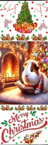 CHRISTMAS GUINEA PIG/FLOWER, DOG,CAT, FAIRIES,BUTTERFLIES - BOOKMARKS #2 - Foto 1 di 1