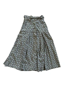 Vintage BETTY BARCLAY. Maxirock. Größe 8. Braun. Zebramuster. Knopfleiste. Fehler - Bild 1 von 11