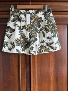 Karen Millen Toile Cotton Sateen Belted Short FLORAL Size 12 BNWT - Picture 1 of 3
