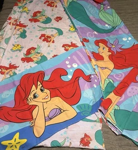 Juego de sábanas de colección años 90 Disney La Sirenita planas 2 fundas de almohada dobles - Imagen 1 de 15