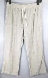 Aerie Cord Lounge Hose Damen Gr. Large cremefarben cremeweiß aufgesetzte Taschen - Bild 1 von 7
