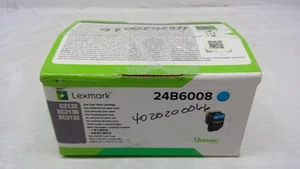 Genuine Lexmark C2132/XC2130/XC2132 Cyan Toner Cartridge 24B6008 - Picture 1 of 4