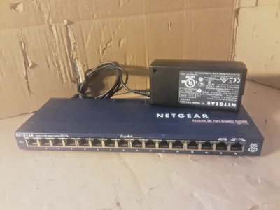 Netgear ProSafe GS116 v2 16-Port Gigabit Switch + PSU  - Image 1 of 4