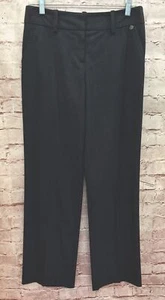 Trina Turk Womens Career Dress Pant Gray Mid Rise Straight Leg Flat Front Size 2 - Picture 1 of 4
