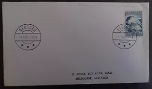 1969 Greenland Cover ties 90Ore stamp cd Narssaq-Melbourne - Picture 1 of 2