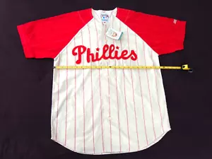 Vintage MLB Philadelphia Phillies Richie Ashburn #1 Trikot alle genäht von Mirage - Bild 1 von 4