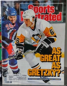 1989 Sports Illustrated Feb 6 Mario Lemieux As Great As Gretzky? Pittsburgh  - Picture 1 of 2